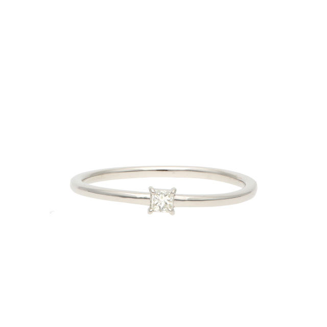 LIVE売Tiffany\u0026Co.プリンセスカット ダイヤリング D0.32ct